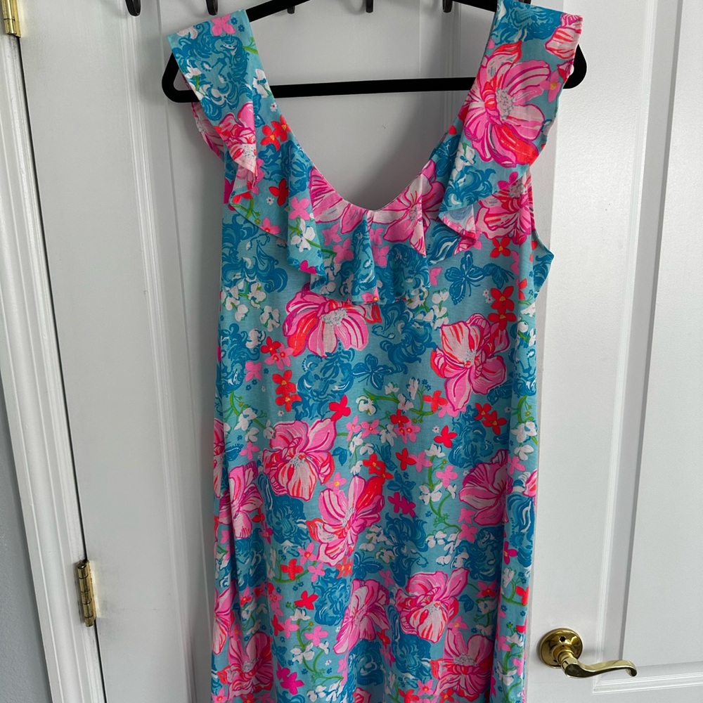 Lilly Pulitzer Pink and Blue Floral Dress